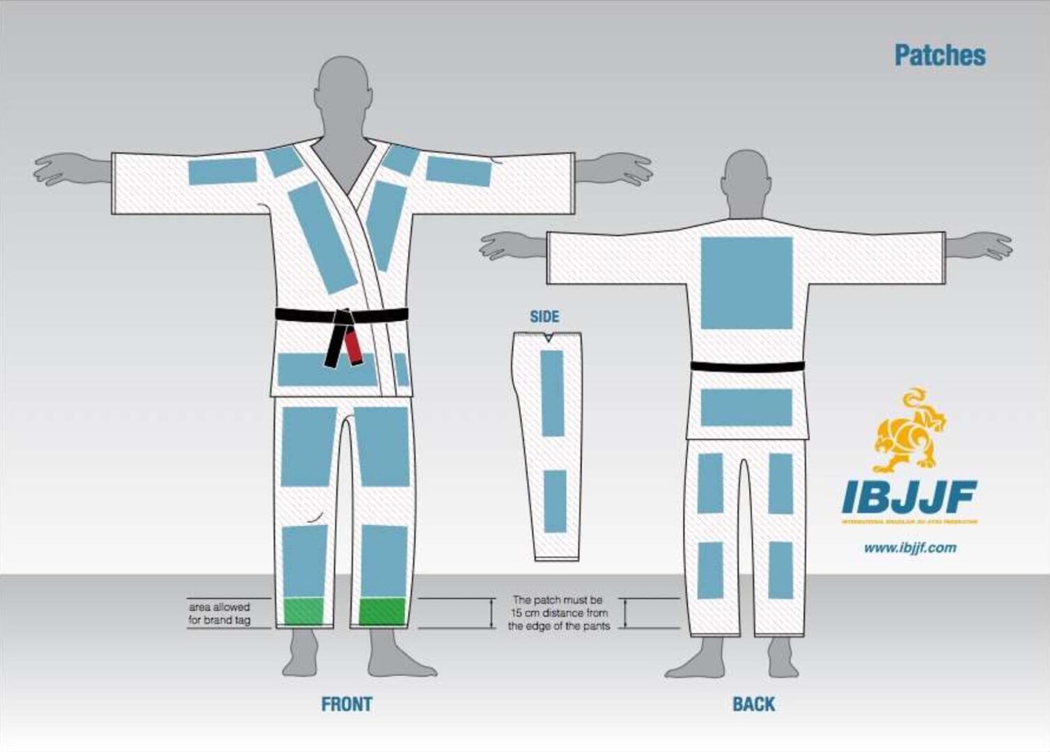 Règlement IBJJF Gi Patchs