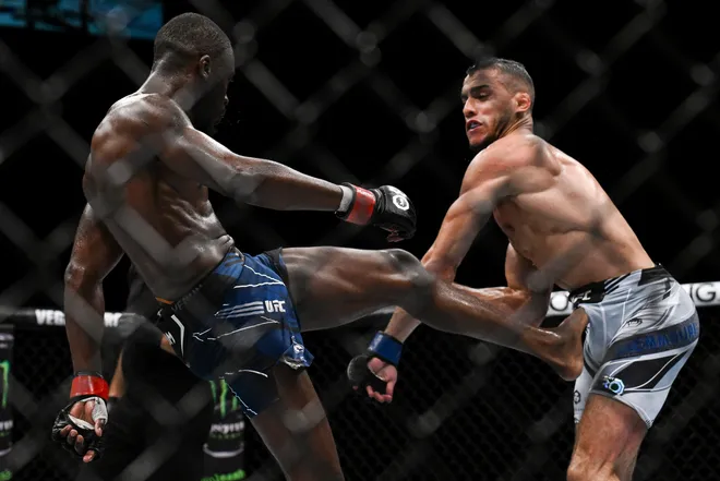GHEMMOURI VS GOMIS coup de pied illégal UFC Paris 2 