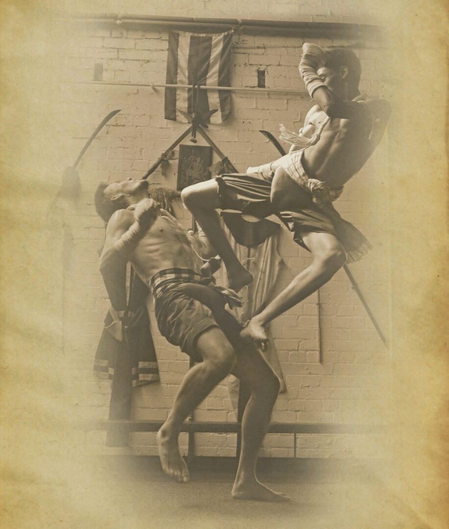 Muay Boran coup de genoux sauté muay thai ancetre
